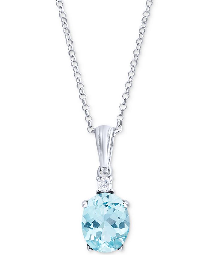 Macy s Blue Topaz 1 ct. t.w. Aquamarine 1 20 ct. t.w. 18