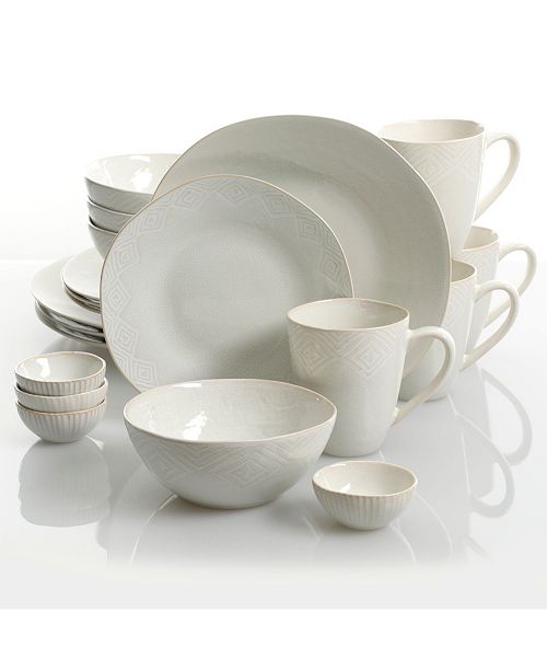 Cravings By Chrissy Teigen Tunisian Mist 20 Piece Dinnerware Set Created For Macy S Reviews Home Macy S
