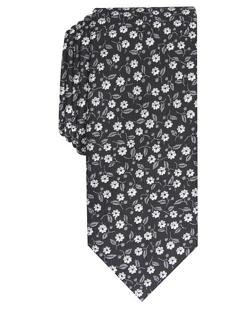 Bar III Men's Magnolia Skinny Floral Tie, Created for Macy's & Reviews