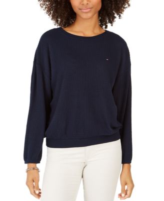 tommy hilfiger waffle knit sweater