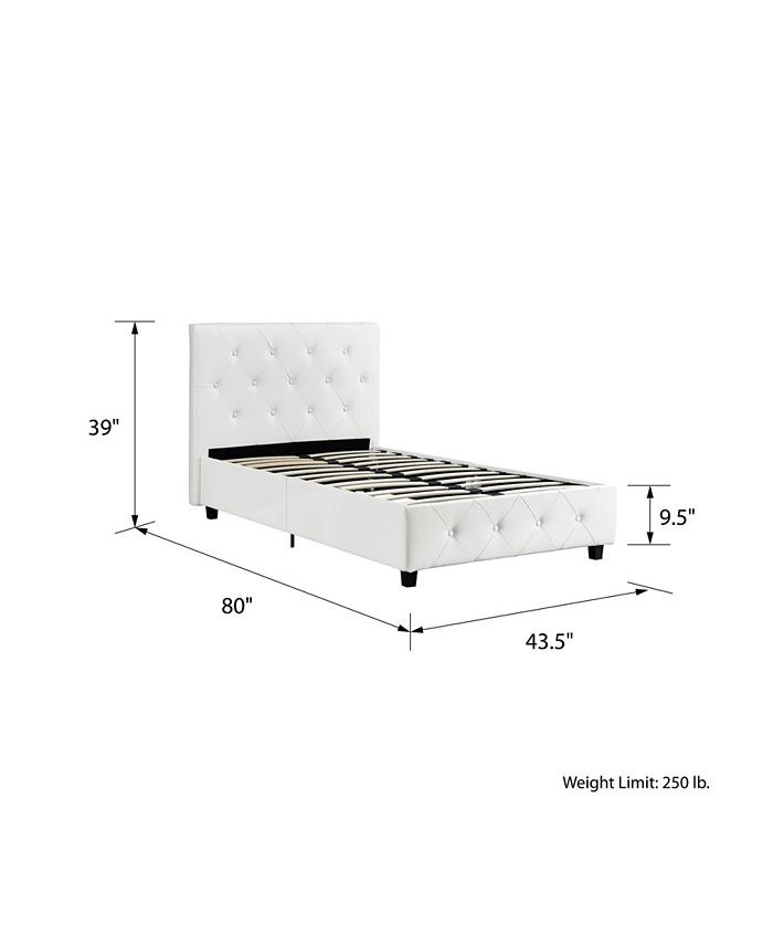 EveryRoom Dana Twin Upholstered Bed Macy