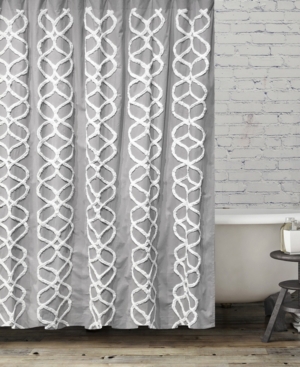Bcbg Interlocked Ogee Tufted Shower Curtain Bedding