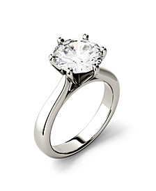 Moissanite Solitaire Engagement Ring 3-1/10 ct. t.w. Diamond Equivalent in 14k White or Yellow Gold