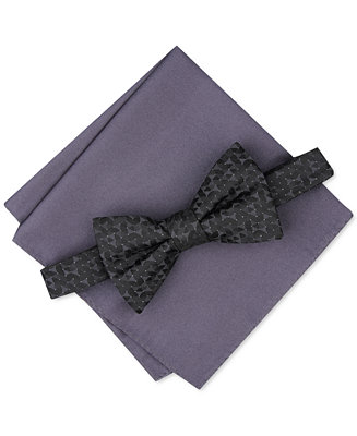 Alfani Men's Geo Bow Tie & Pocket Square Set, Created for Macy's - Macy's
