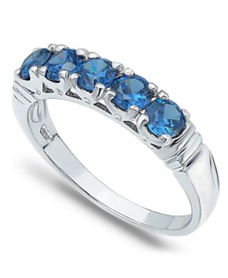 Cubic Zirconia Round 5 Stone Ring