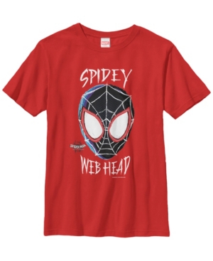 Fifth Sun Marvel Big Boy's Spiderverse Spidey Web Head Short Sleeve T-Shirt