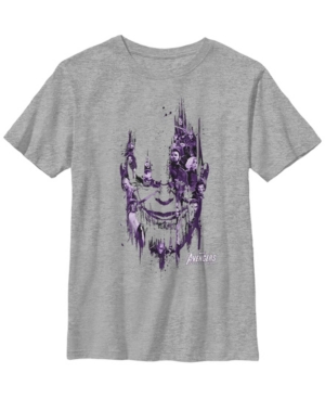 Fifth Sun Marvel Big Boys Infinity War Paint Splat Thanos Head Short Sleeve T-Shirt