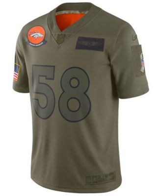 Denver Broncos No58 Von Miller Men's Nike Black 2019 Salute to Service Limited Stitched Jersey