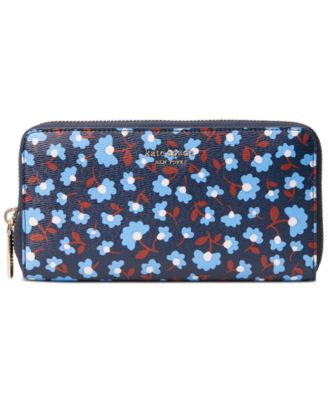 kate spade blue floral wallet