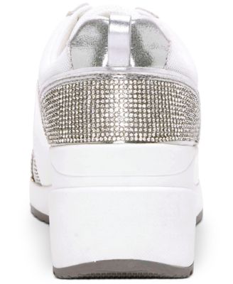 wedge sneakers silver