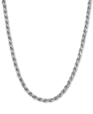 Men's Sterling Silver Necklace, 22 4-1/2mm Rope Chain