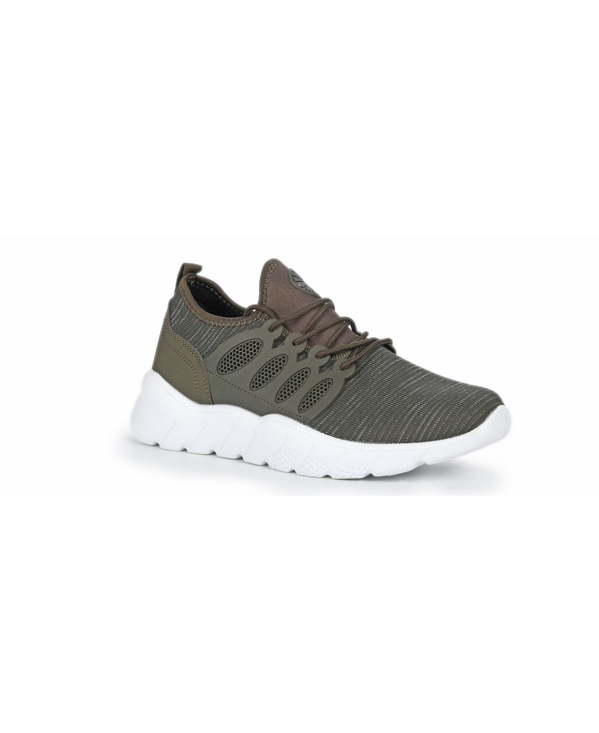 Akademiks Men's Knitted Fashion Sneakers In Olive