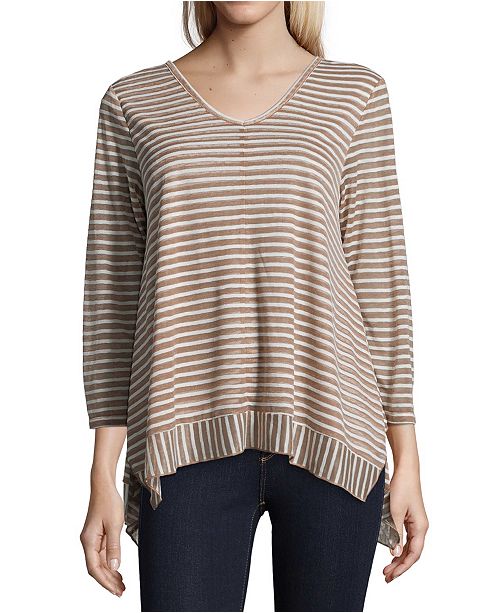 John Paul Richard Burnout Striped Top Reviews Tops Macy S