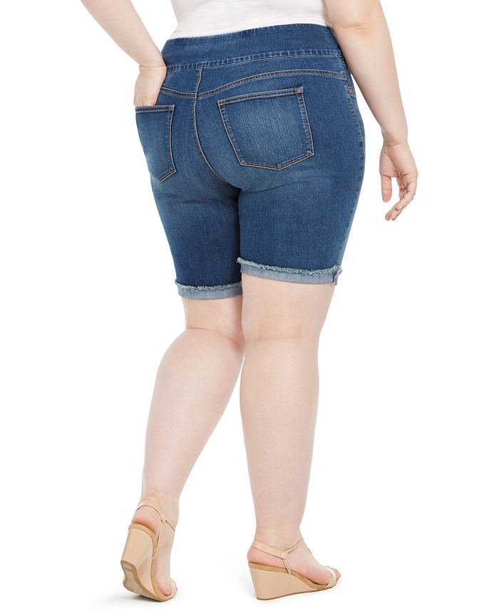 Style & Co Plus Size PullOn Denim Bermuda Shorts, Created For Macy's