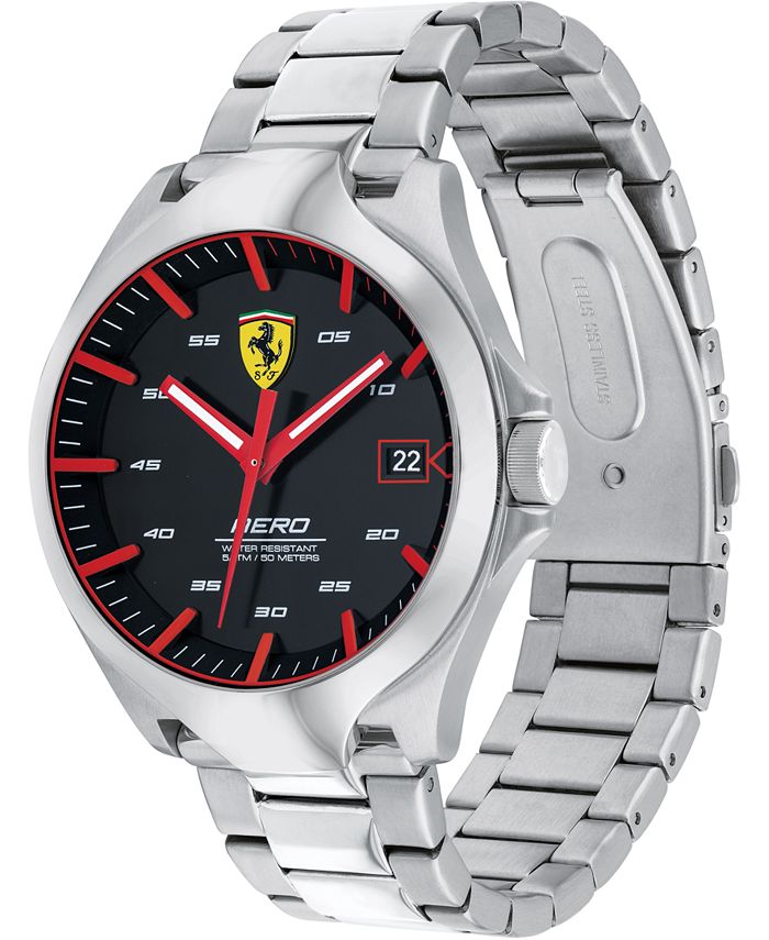 Ferrari Men s Aero Stainless Steel Bracelet Watch 44mm Macy s