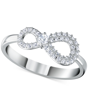 image of Swarovski Crystal Infinity Symbol Ring