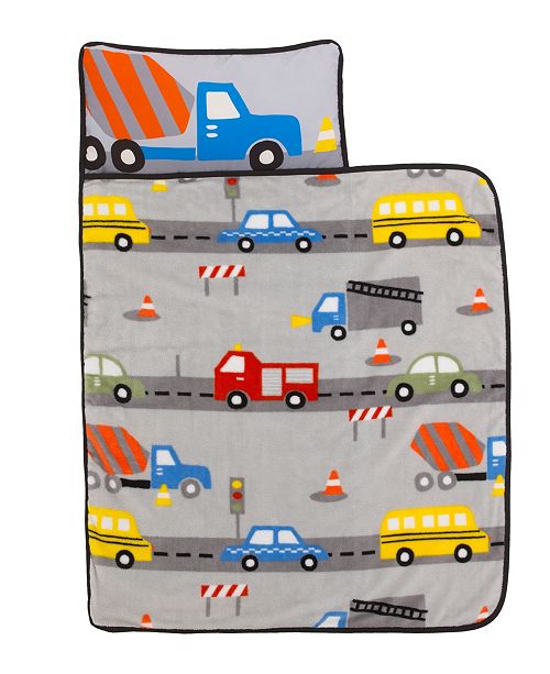 Everything Kids Construction Nap Mat With Pillow And Blanket