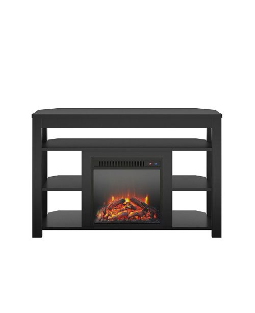 A Design Studio Isaac Corner Fireplace Tv Stand For Tvs Up To 55