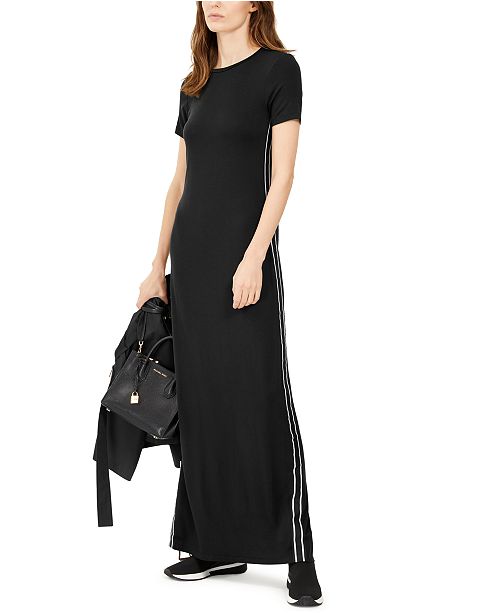 Michael Kors Side Tape Maxi Dress Reviews Women Macy S