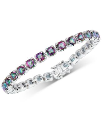 Macy's - Mystic Quartz Cushion Link Bracelet (15 ct. t.w.) in Sterling Silver