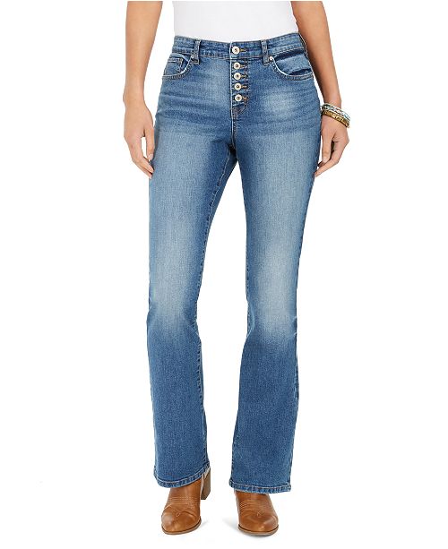 Style & Co Button-Fly Boot-Cut Jeans, Created For Macy's & Reviews ...