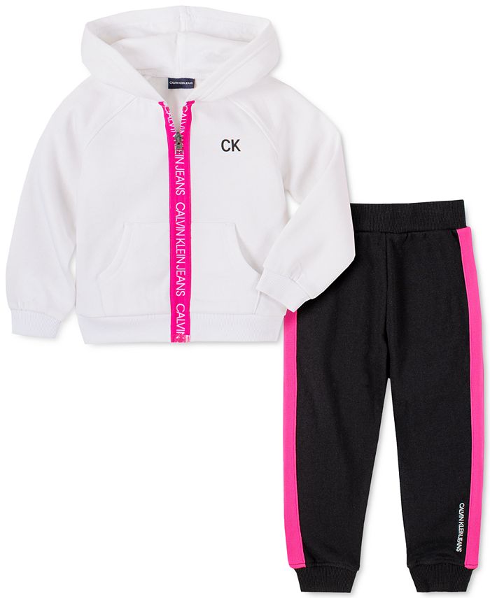 Calvin Klein Toddler Girls 2-Pc. Fleece Hoodie & Jogger Pants Set & Reviews  - Sets & Outfits - Kids - Macy's