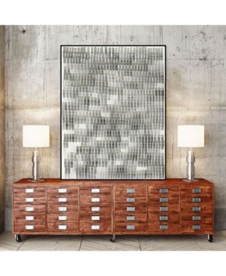 Giant Art 32" x 24" Woven Reeds III Art Block Framed Canvas