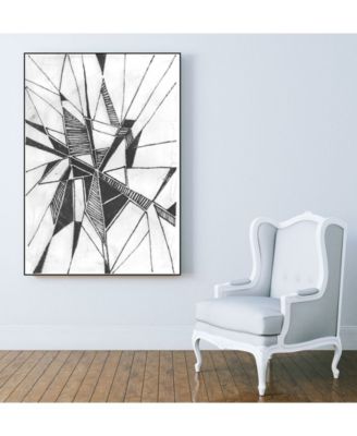 Giant Art 40" x 30" Symbol Imprint II Art Block Framed Canvas