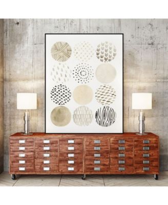 Giant Art 32" x 24" Neutral Pattern Play I Art Block Framed Canvas