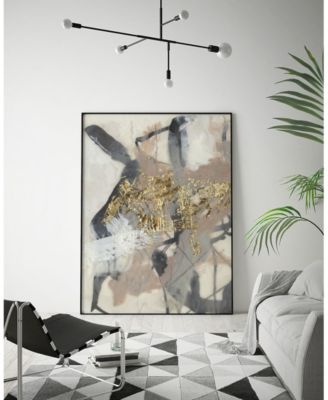 40" x 30" Golden Blush I Art Block Framed Canvas