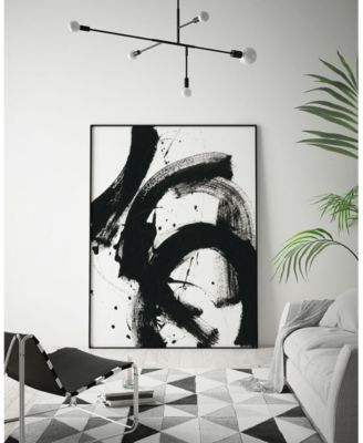 40" x 30" Onyx Gesture II Art Block Framed Canvas