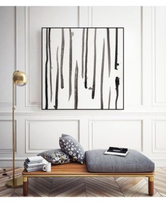 Giant Art 20" x 20" Monochrome Gestures IX Art Block Framed Canvas