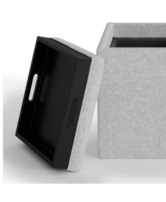 Rockwood Contemporary Square Cube Storage Ottoman