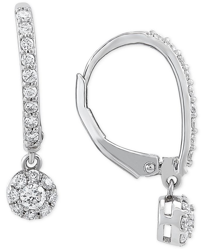 Lab created diamond drop earrings clearance