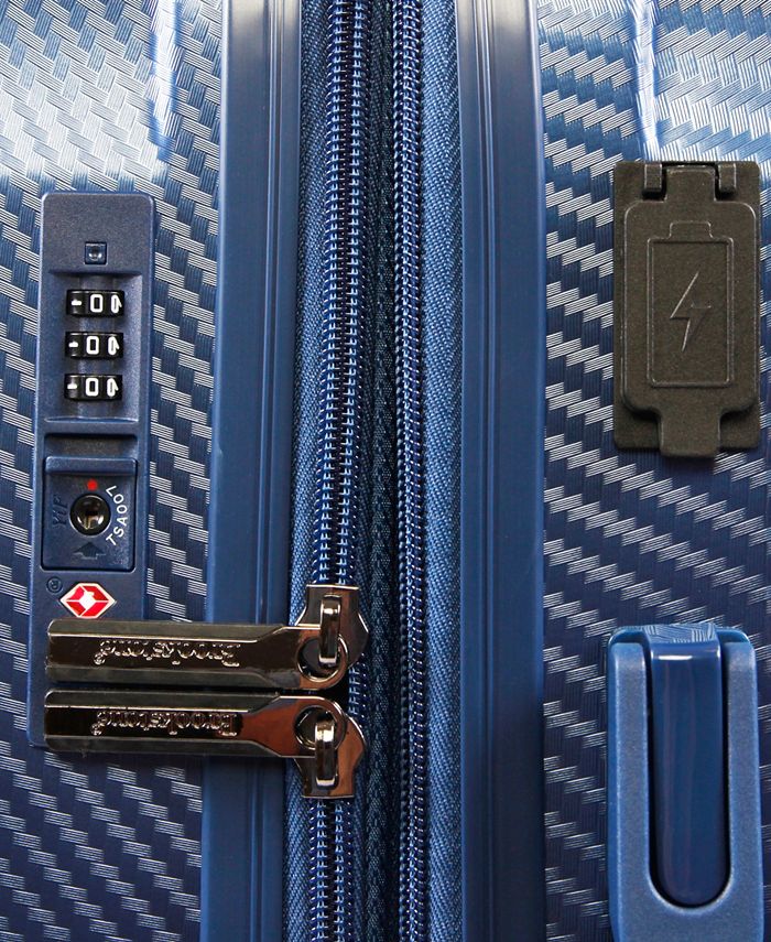 Brookstone Keane 21" Hardside CarryOn Luggage with Charging Port Macy's