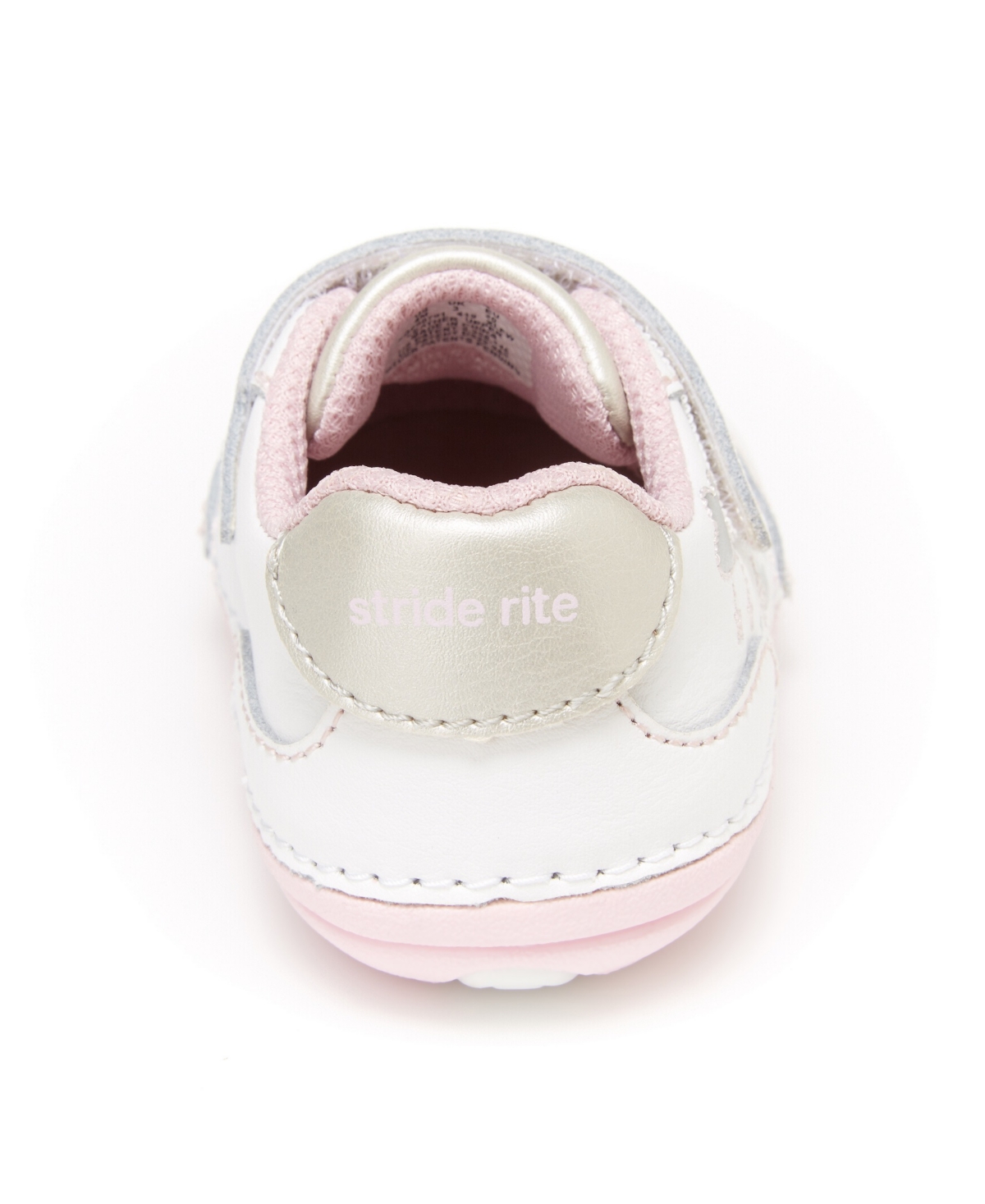 Shop Stride Rite Toddler Girls Soft Motion Adalyn Casual Shoes In White,pink