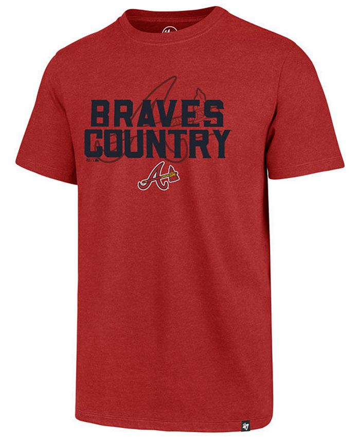 47 Brand Men's Atlanta Braves Club Logo T-Shirt - Macy's