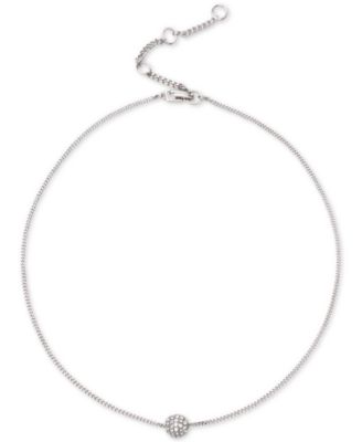 Crystal Fireball Pendant Necklace 16" + 2" extender