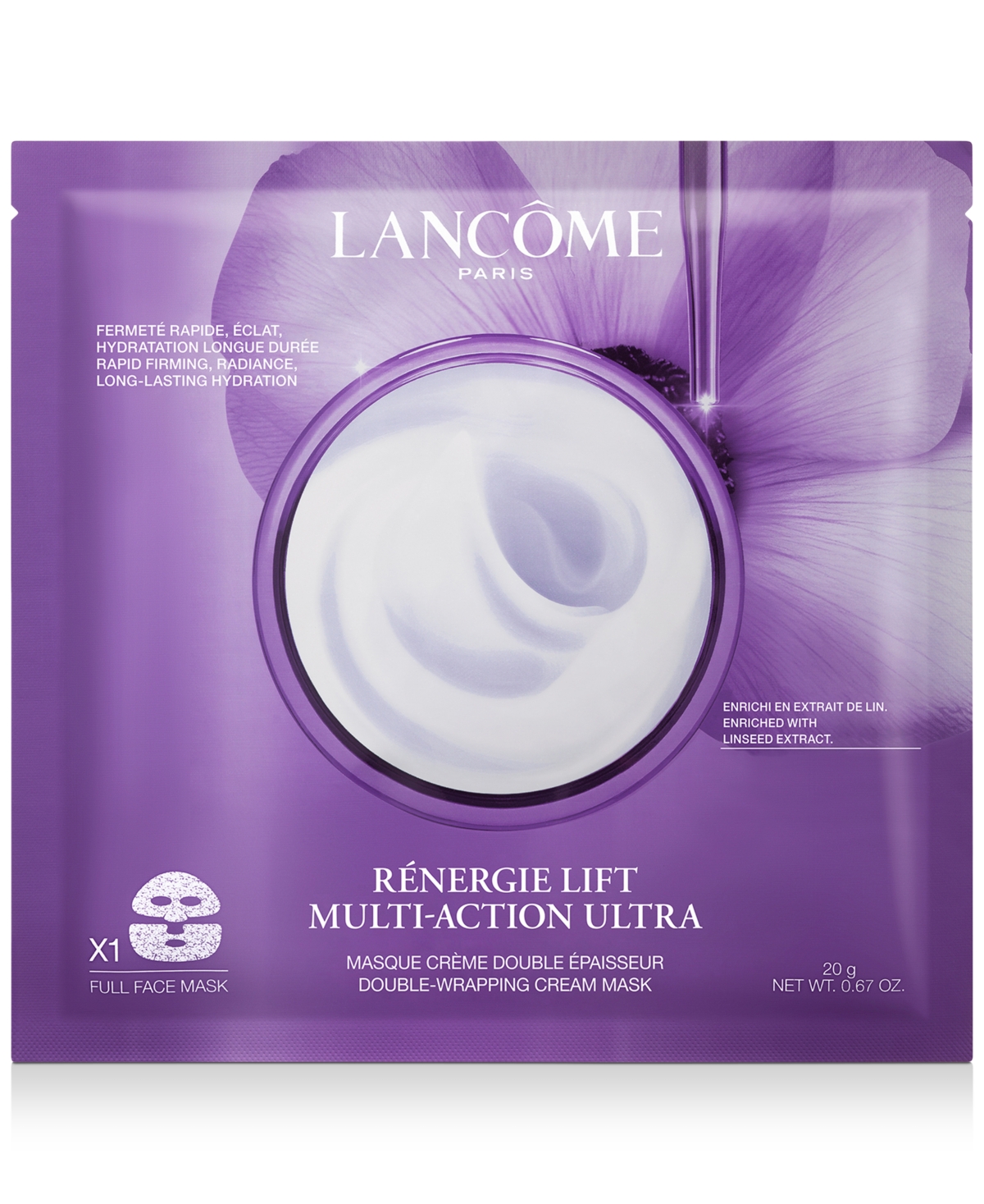Lancome Renergie Lift Multi-Action Ultra Double-Wrapping Cream Face Mask, 5-Pk