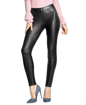 HUE WOMEN'S FAUX-LEATHER LEGGINGS 