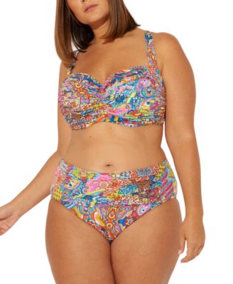 high waisted plus size swim bottoms