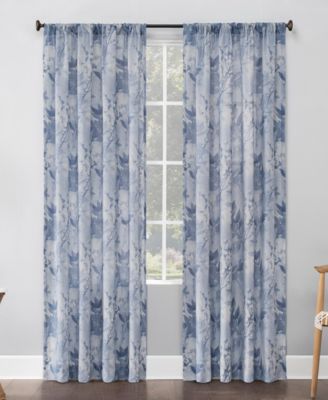 No. 918 - Hilary Floral 54" x 84" Semi-Sheer Curtain Panel
