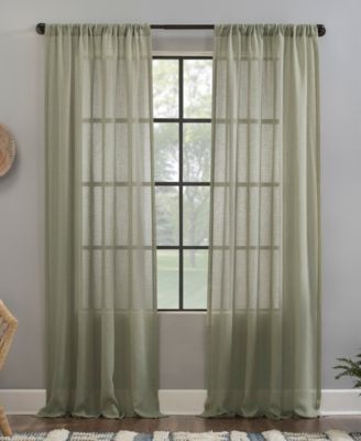 Clean Window - Crushed Texture 52" x 84" Anti-Dust Sheer Curtain Panel