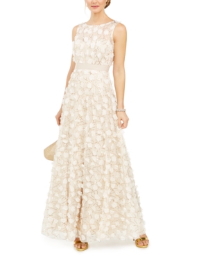 eliza j 3d floral embellished gown