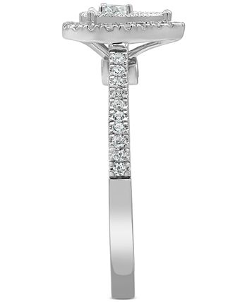Macy's - Diamond Teardrop Halo Engagement Ring (1/2 ct. t.w.) in 14k White gold