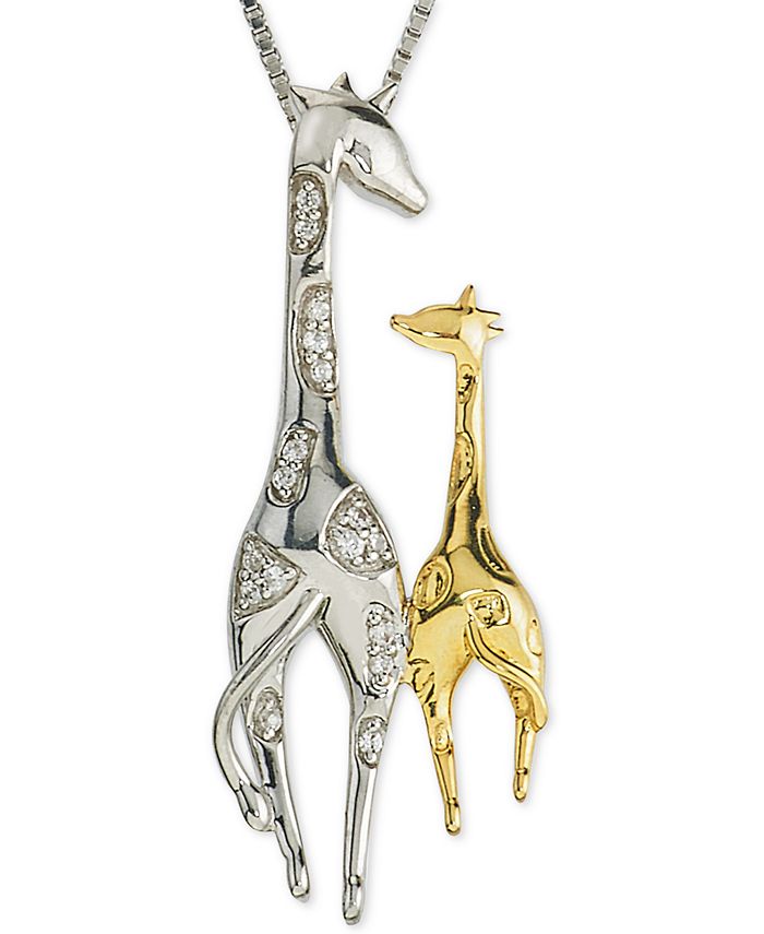 Mother daughter store giraffe necklace