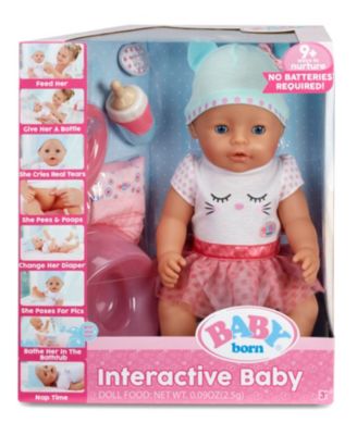 Baby Born Interactive Doll-Blue Eyes