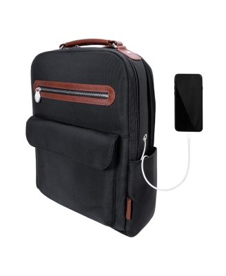 Logan 17" Nylon Dual-Compartment Laptop Tablet Backpack