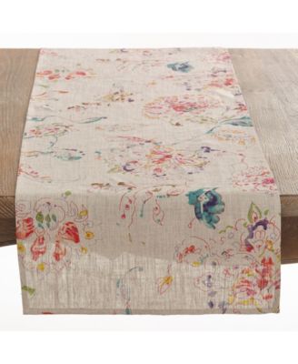 Primavera Collection Printed Floral Design Table Runner