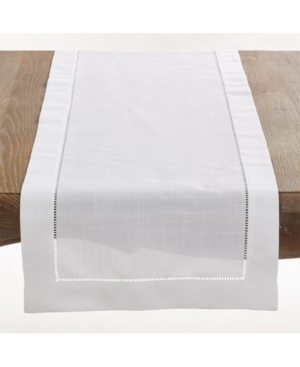 Saro Lifestyle Classic Hemstitch Border Table Runner 16